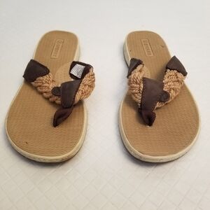 Sperry Parrotfish Braided Thong Sandals (Flip-Flops)  Size 6.5 Women's
